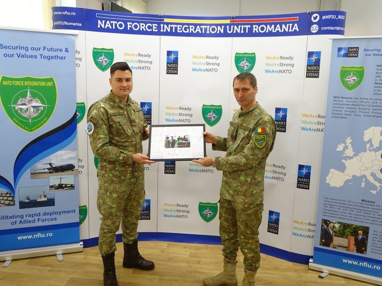 Farewell Ceremony for Captain Cristian Comoni?? and Captain Robert Tutunaru